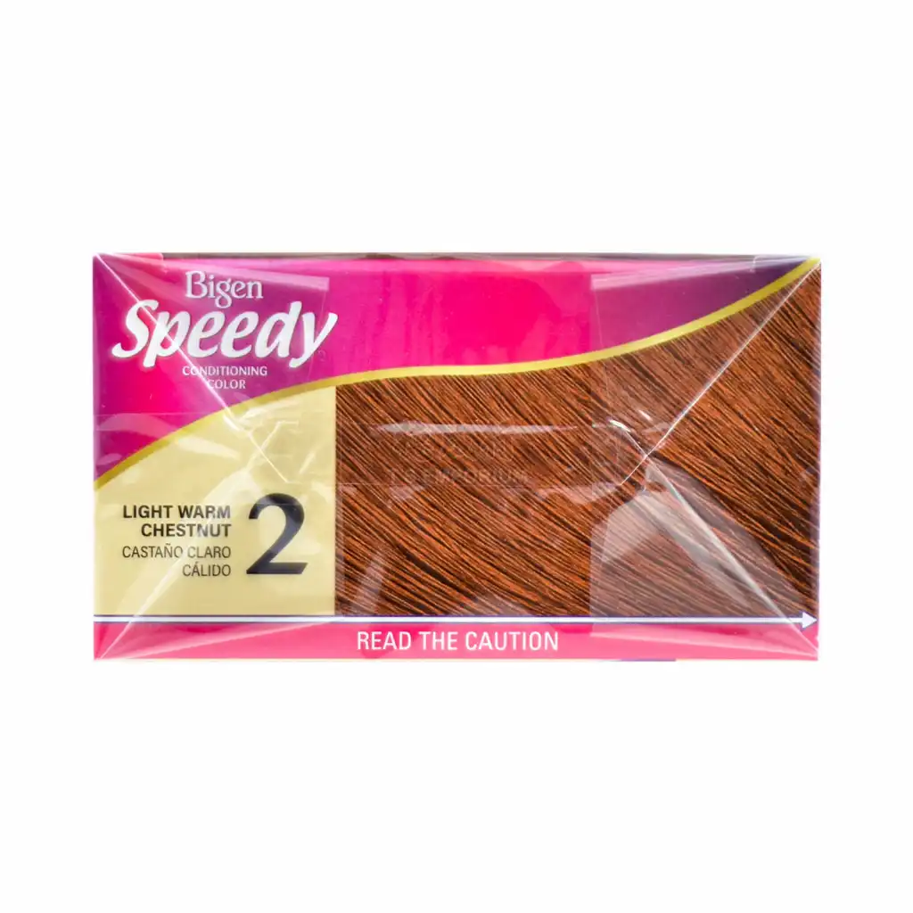 BIGEN Speedy Speedy Conditioning Color with a Set of Hair Dye Tool (#2 Light Warm Chestnut) 80g