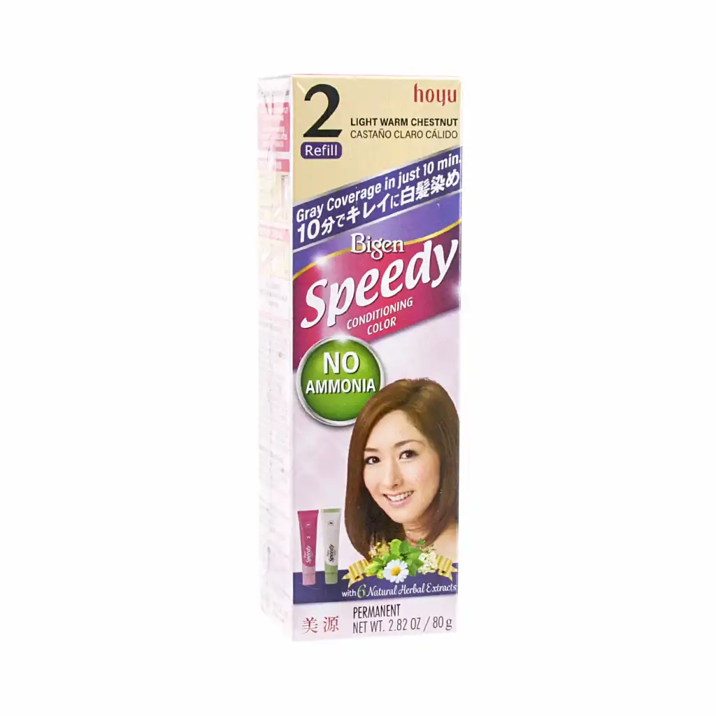 BIGEN Speedy Conditioning Color, NO AMMONIA  (#2 Light Warm Chestnut) 80g
