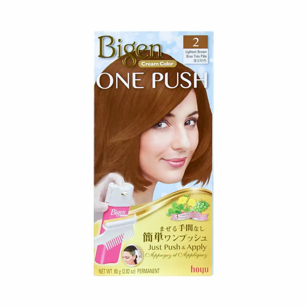 美源 一推式染发膏 (#2 浅淡棕色 Lightest Brown) 80g