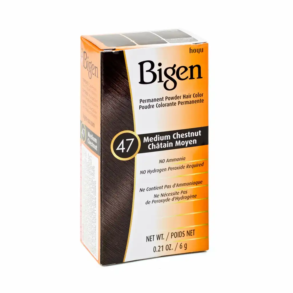 BIGEN Permanent Powder Hair Color (#47 Medium Chestnut) 6g