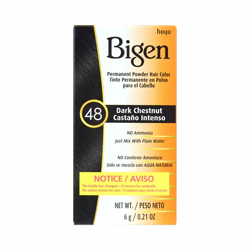 BIGEN Permanent Powder Hair Color (#48 Dark Chestnut) 6g