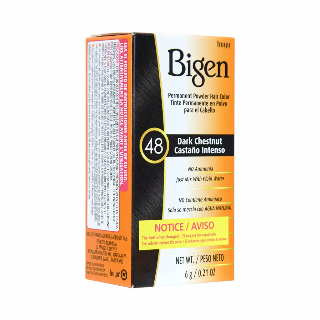 BIGEN Permanent Powder Hair Color (#48 Dark Chestnut) 6g