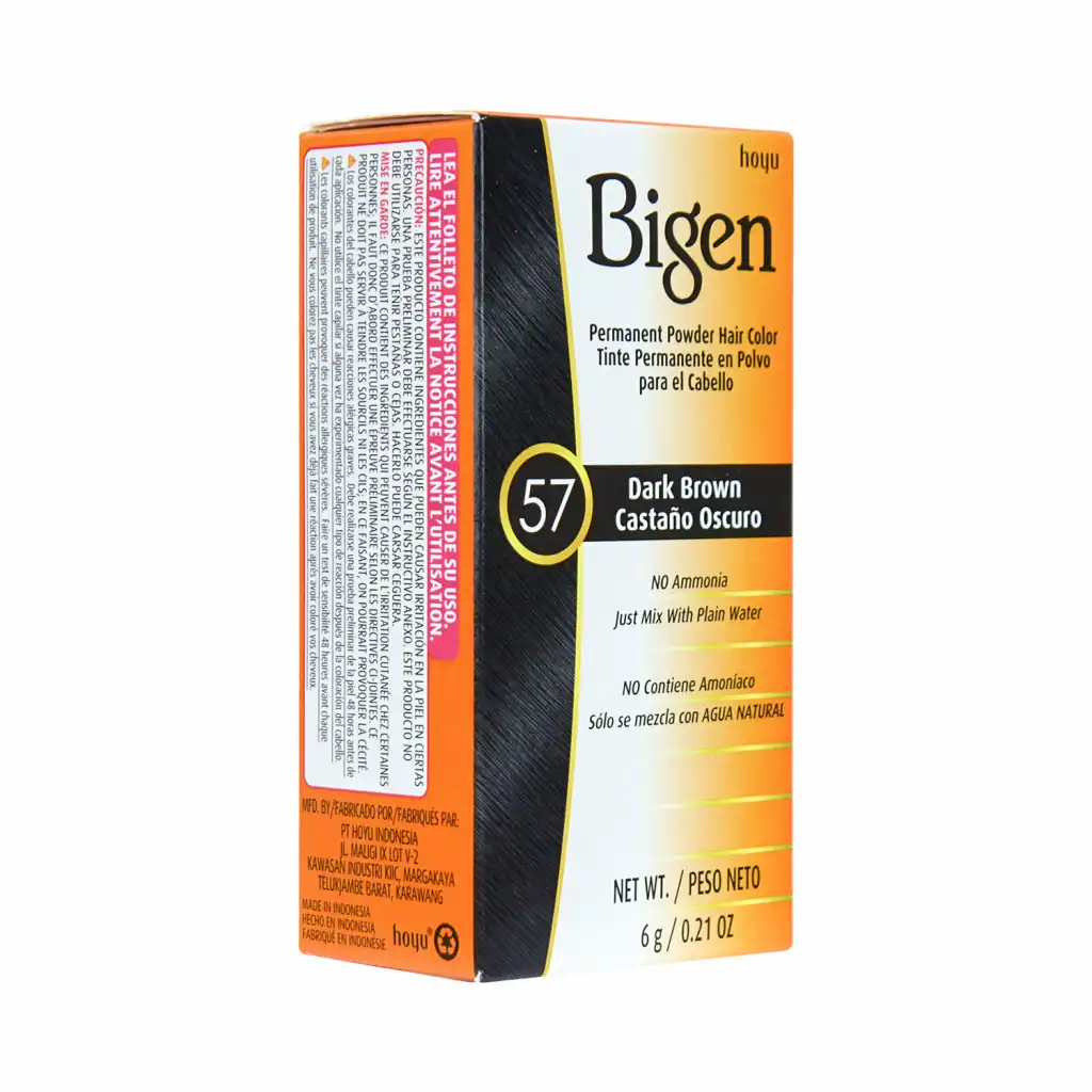 BIGEN Permanent Powder Hair Color (#57 Dark Brown) 6g
