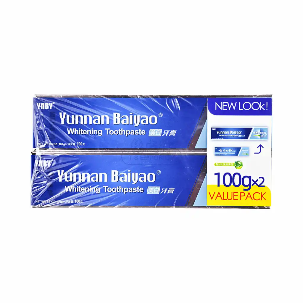 云南白药 美白牙膏 激爽薄荷 2pcs/200g