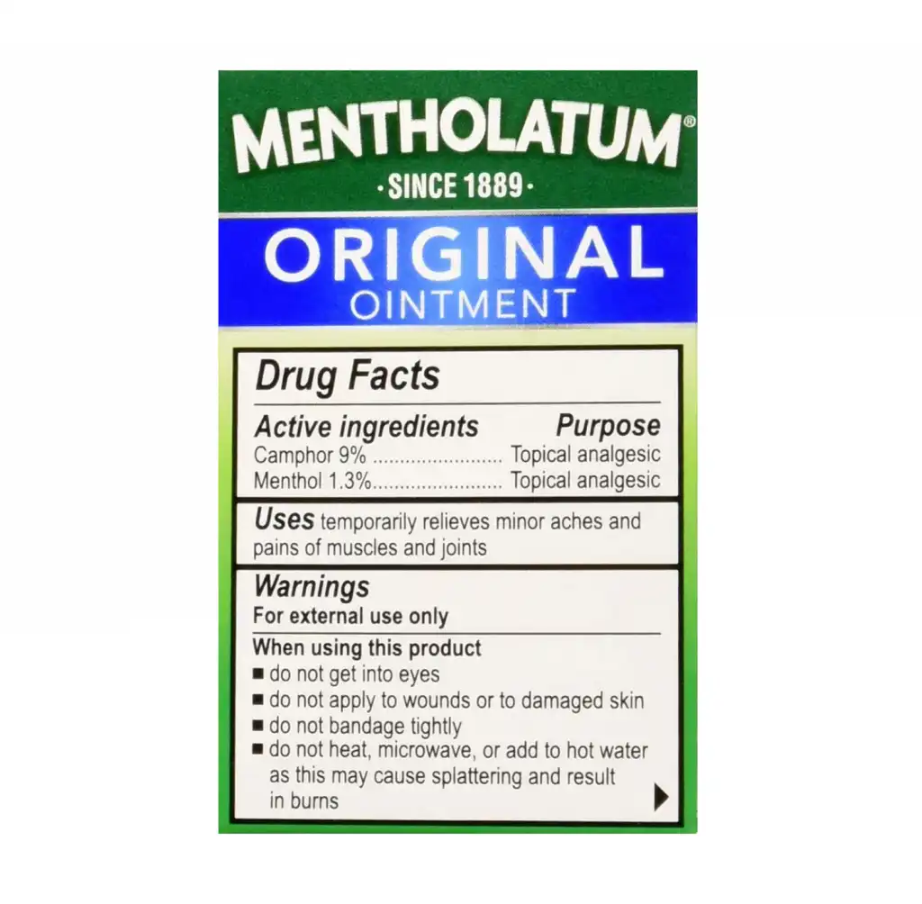 MENTHOLATUM Original Ointment Soothing Relief (Aromatic Vapors) 28g/1oz