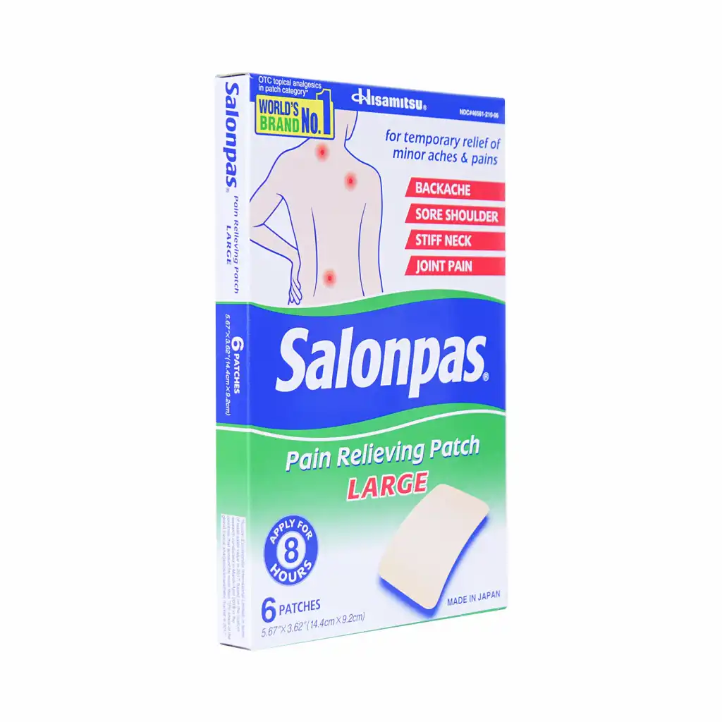 SALONPAS Pain Relieving Patch LARGE 14.4X9.2cm / 6 Patches