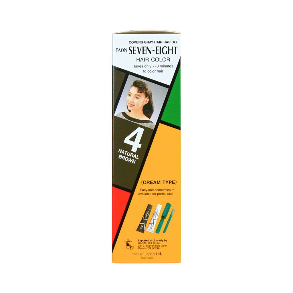PAON SEVEN-EIGHT Cream Type Hair Color With Brush (#4