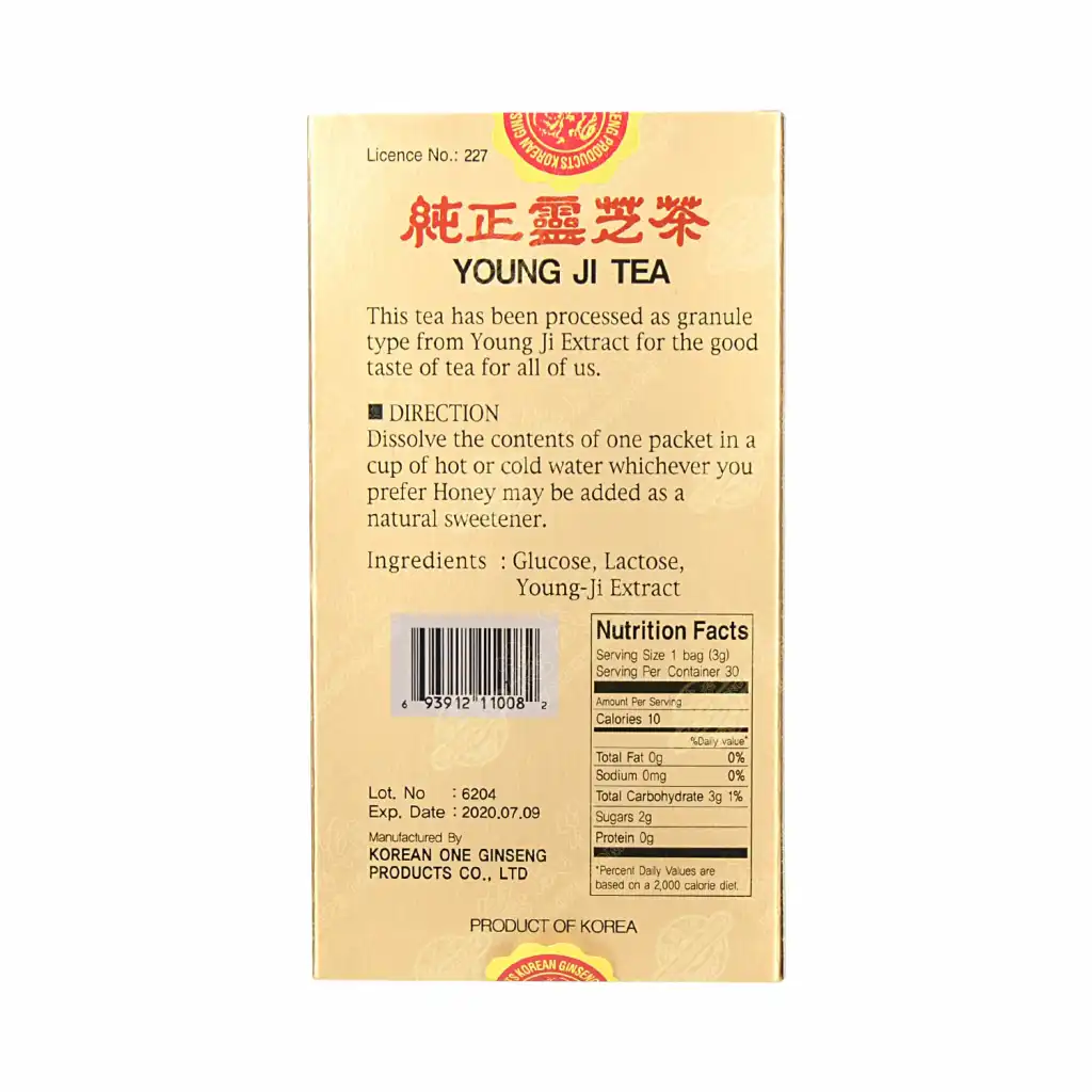 KOREAN Ganoderma Lucidum Ling Zhi Tea 30 Count / 90g