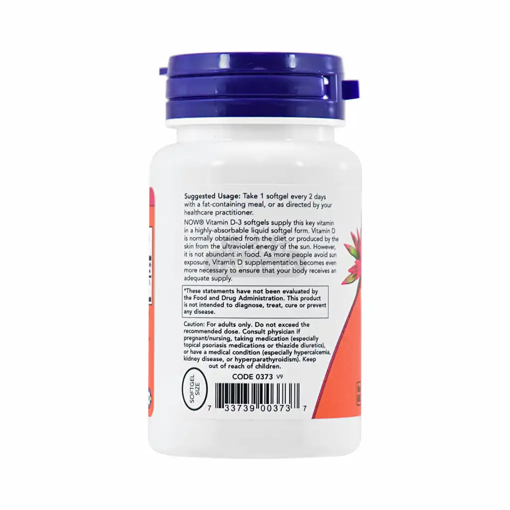NOW美国诺奥 维生素D-3软胶囊 125mcgX240粒