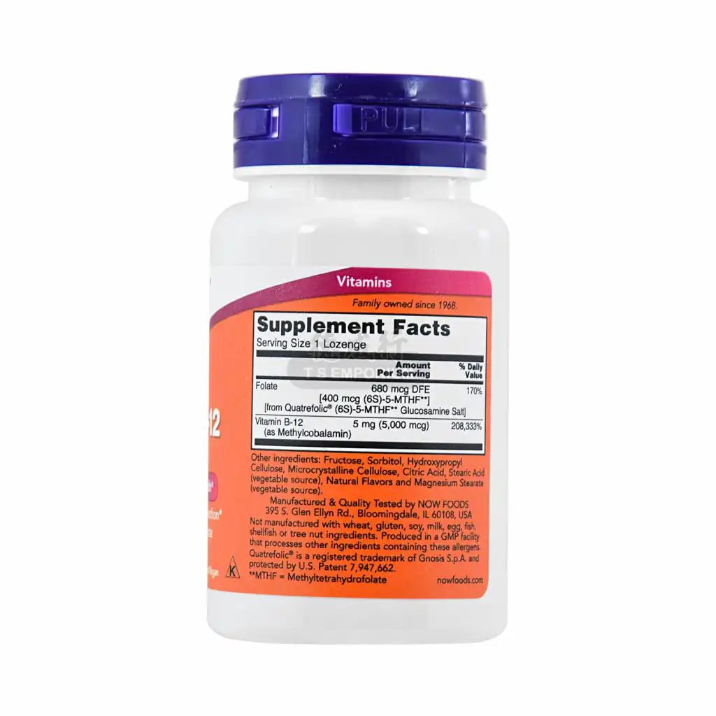 NOW FOODS Methyl B-12 5,000mcgX60 Lozenges