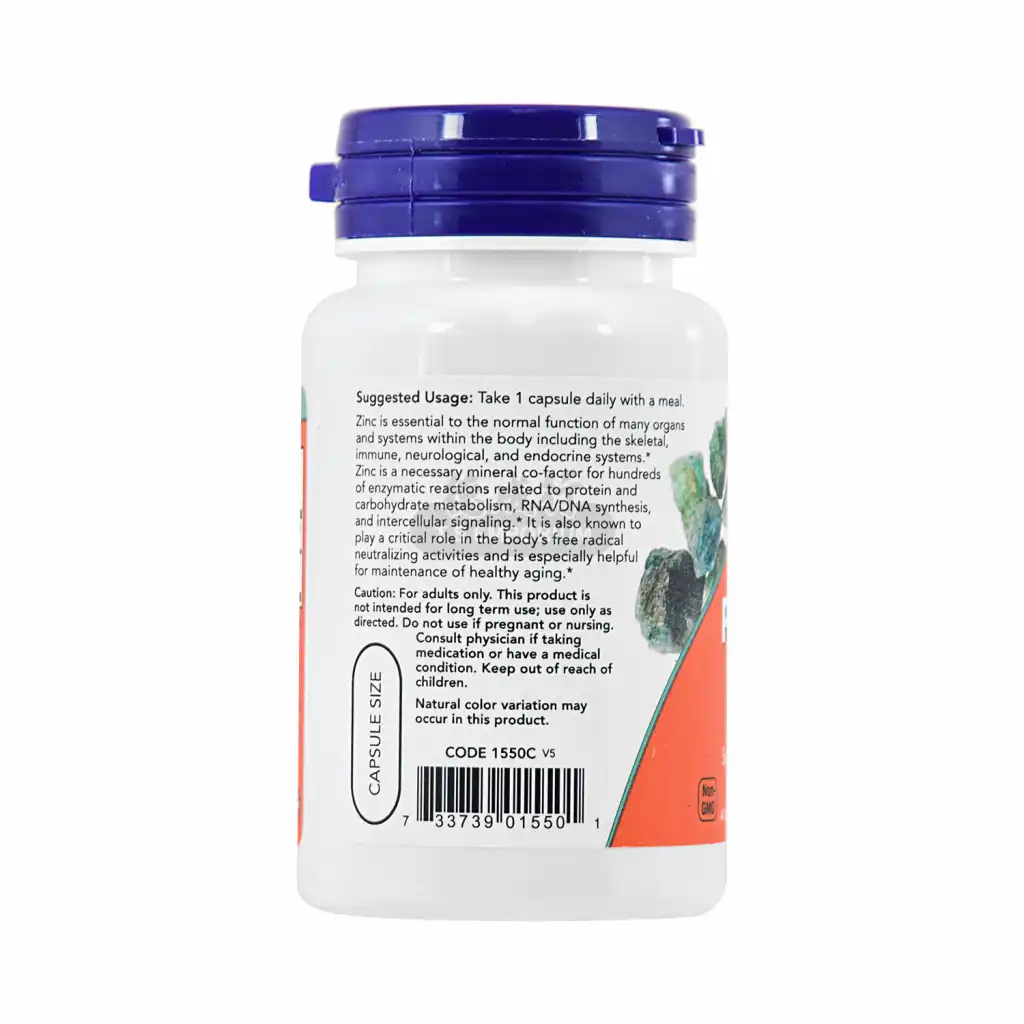 NOW美国诺奥 吡啶甲酸锌 素食胶囊 50mgX60粒