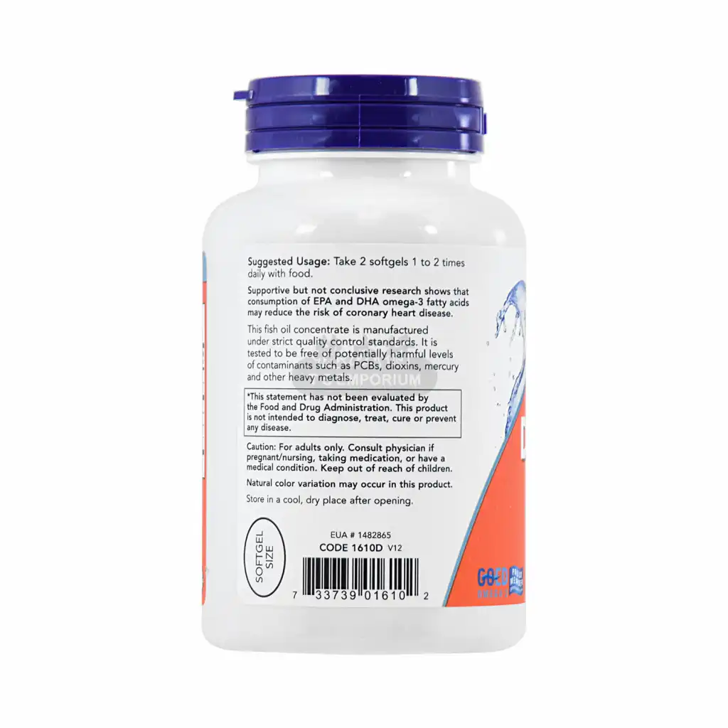 NOW美国诺奥 DHA-250鱼油 软胶囊 120粒