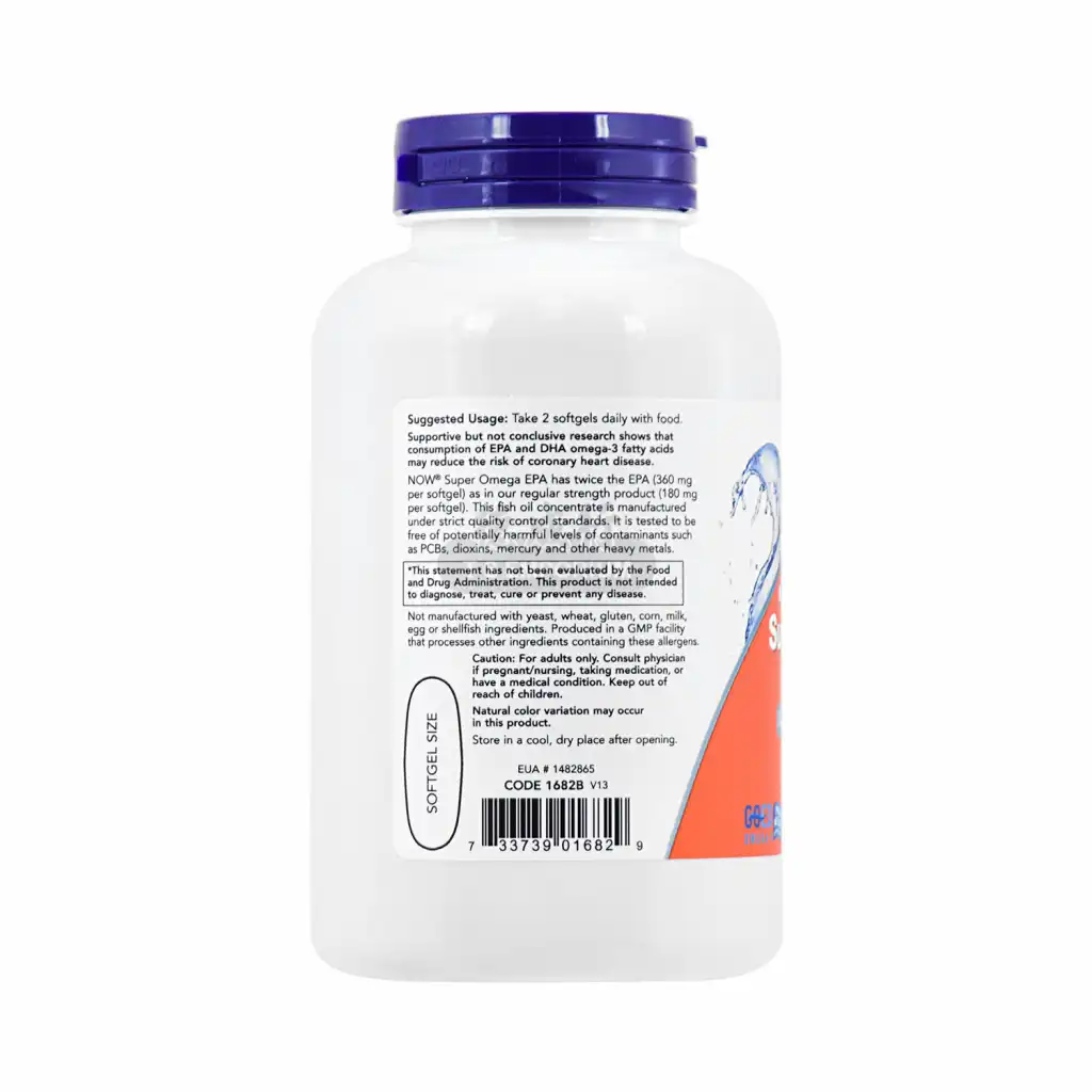 NOW美国诺奥 强力深海鱼油Omega EPA 软胶囊 120粒