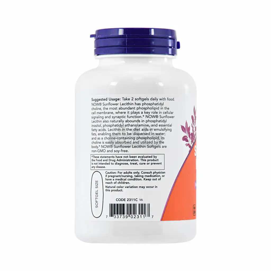 NOW美国诺奥 向日葵卵磷脂 软胶囊 1200mgX100粒