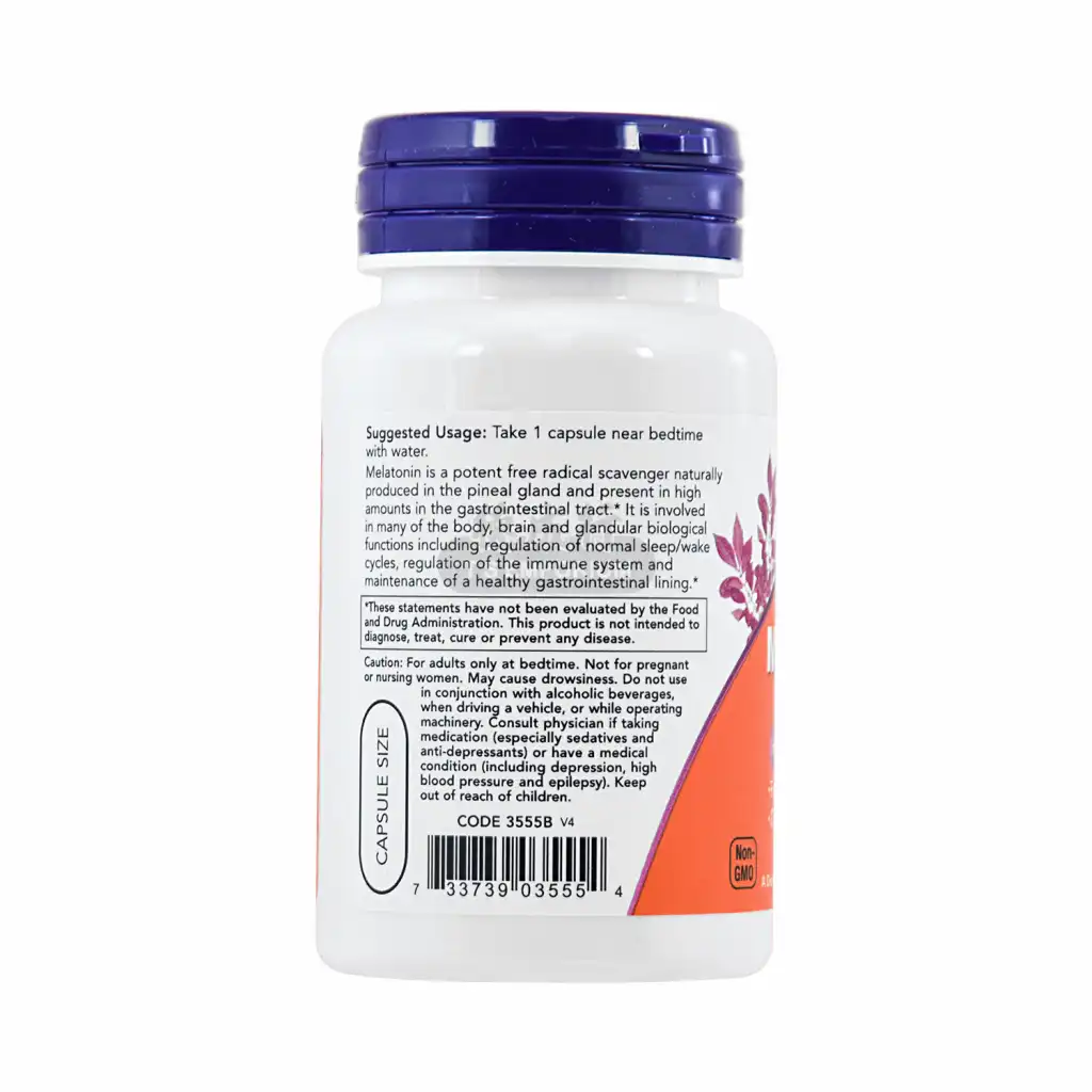 NOW美国诺奥 褪黑素素食胶囊 5mgX60粒