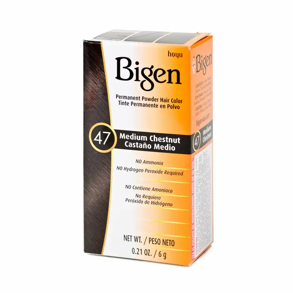 BIGEN Permanent Powder Hair Color (#47 Medium Chestnut) 6g