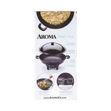  Aroma Housewares AEW-305 Electric Wok Easy Clean Nonstick,  Dishwasher Safe, 7Qt, Black: Home & Kitchen