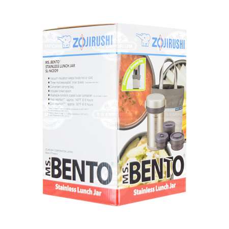Zojirushi] Stainless Ms. Bento Steel Vacuum Lunch Food Jar (SL-NCE09)