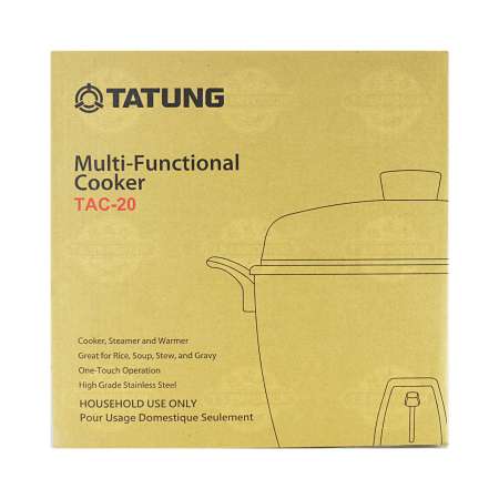 Tatung Tatung TRC-20M-SS Ultra Multi Cooker & Steamer; Black TRC-20M-SS