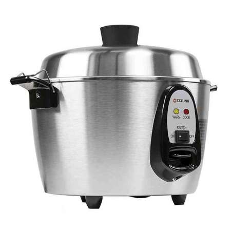 New TATUNG TAC-06I-NM 5 CUP All stainless steel Rice Cooker AC 110V - Black