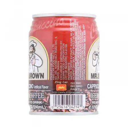 KING CAR Mr. Brown Iced Coffee Cappuccino Flavor 240ml