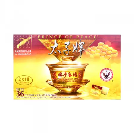 美国太子牌 纯正花旗参蜜糖茶 茶包 36pcs/306g