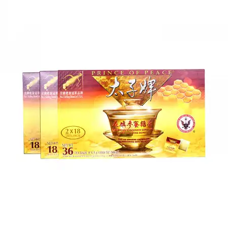 美国太子牌 纯正花旗参蜜糖茶 茶包 36pcs/306g