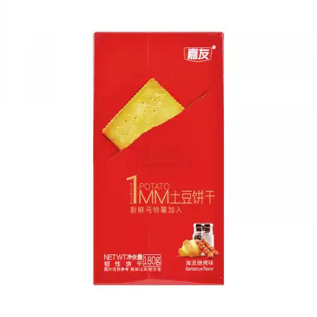 嘉友 1MM 薄脆土豆饼干 海派烧烤味 180g