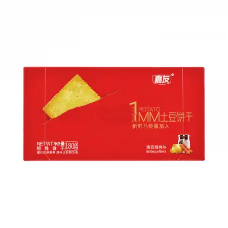 嘉友 1MM 薄脆土豆饼干 海派烧烤味 180g