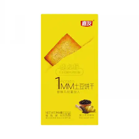 嘉友 1MM 薄脆土豆饼干 魅力黑胡椒味 180g