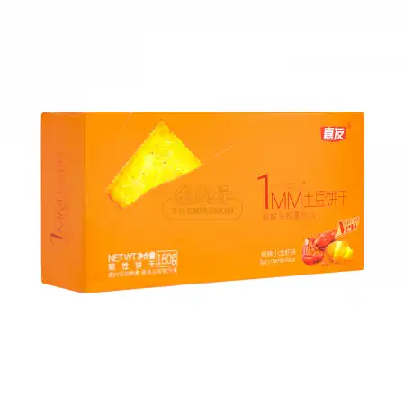 嘉友 1MM 薄脆土豆饼干 爽辣小龙虾味 180g