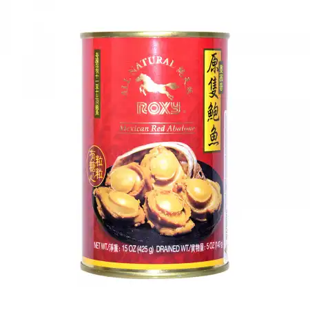 ROXY Mexican Red Abalone 425g (11 to 13 abalones per can)