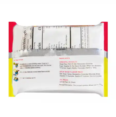 Tung-I Ramen Noodles Chinese Onion Flavor 85g