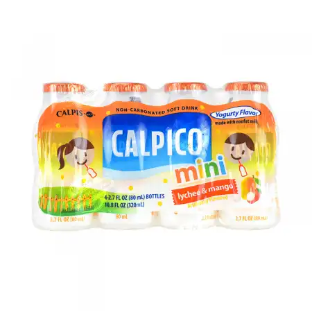 日本CALPICO 无碳酸乳酸菌饮料 荔枝&芒果味 4pcs/320ml