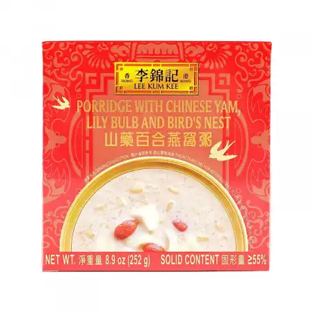 香港李锦记 山药百合燕窝粥 252g/8.9oz 【早餐代餐 即食养生粥】*Exp(M/D/Y):11/17/2026