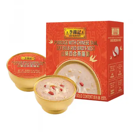 香港李锦记 山药百合燕窝粥 252g/8.9oz 【早餐代餐 即食养生粥】*Exp(M/D/Y):11/17/2026