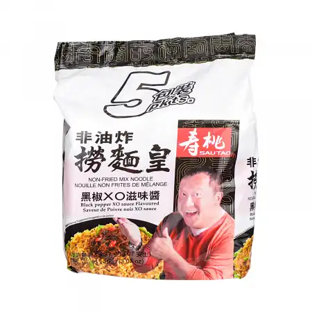 香港寿桃 捞面皇 黑椒XO滋味酱 5pcs/435g