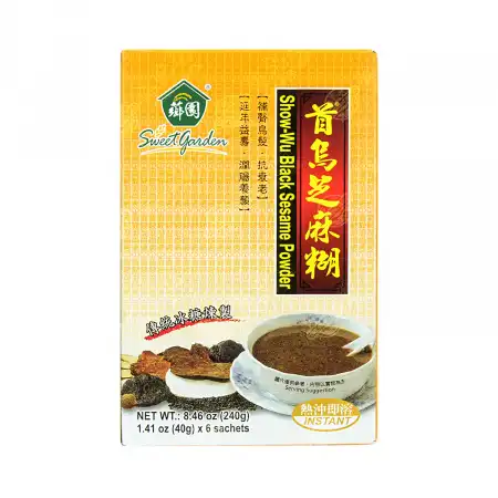 台湾芗园首乌芝麻糊(热冲即溶) 6袋入/240g - 美国德成行