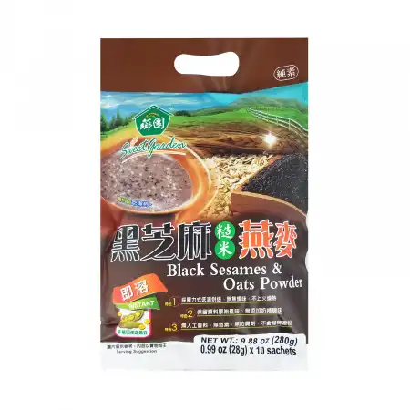 台湾芗园 黑芝麻糙米燕麦 10包入/280g