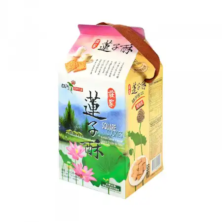 台湾庄家 方块酥 莲子酥 10pcs/380g