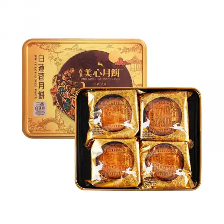 香港美心 三黄白莲蓉月饼 4pcs/740g