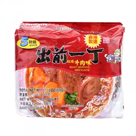 日清 出前一丁 红烧牛肉味 5pcs/500g