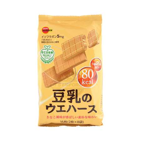 日本BOURBON 豆乳华夫饼干16枚入/107g - 美国德成行