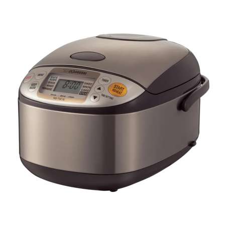 ZOJIRUSHI Micom Rice Cooker & Warmer - Stainless Brown, 5.5cups 