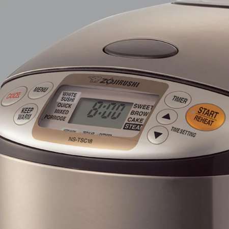 ZOJIRUSHI Micom Rice Cooker & Warmer - Stainless Brown, 5.5cups 