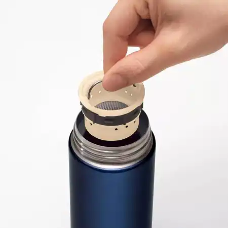 象印 不锈钢保温杯带茶叶过滤器(防粘涂层内胆) 深蓝色 11oz / 0.34L (SM-JTE34-AD)