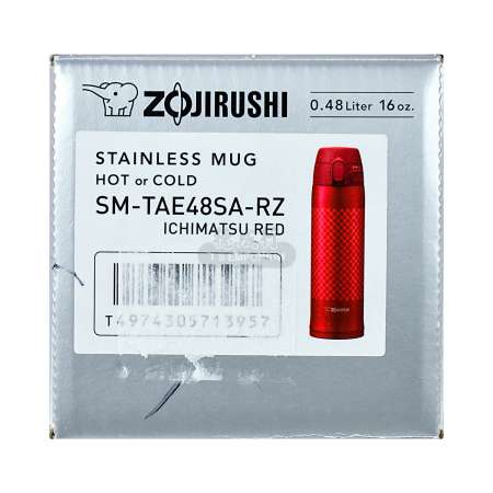 ZOJIRUSHI Stainless Mug Ichimatsu Collection - Ichimatsu Red 480ml /  SM-TAE48SA-RZ - Tak Shing Hong