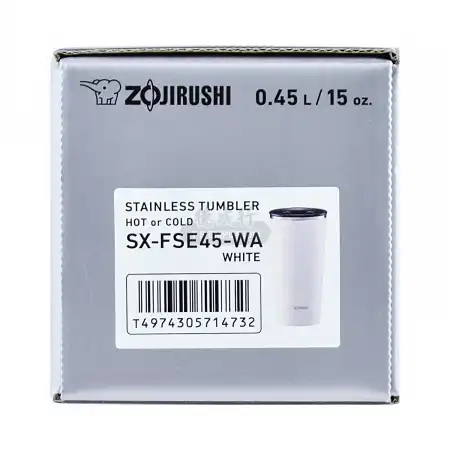 象印 不锈钢 真空保温杯 白色 15oz / 0.45L (SX-FSE45-WA)