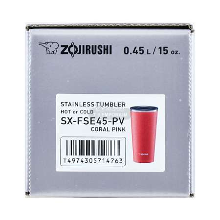 Zojirushi Stainless Vacuum Insulated Tumbler (Coral Pink) 15oz