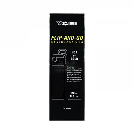 象印 Flip-and-Go 不锈钢保温杯(不锈钢内胆) 紫色 20oz / 0.60L (SM-QHE60-VK)